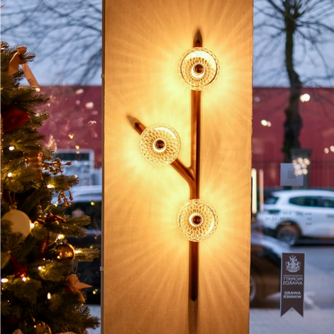 Saint-Louis Folia 3-Light Wall Sconce Left Unit – Dark Wood