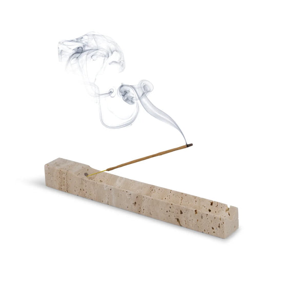 Beige Travertine Incense Holder