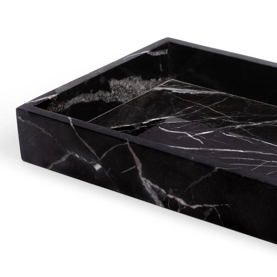 Black Marble Rectangular Tray