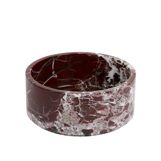 Burgundy Marble Fruit Bowl