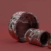 Burgundy Marble Fruit Bowl