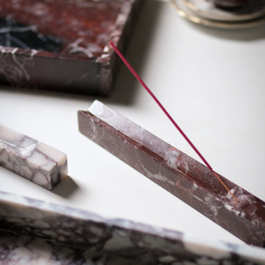 STONED Burgundy Marble Incense Holder