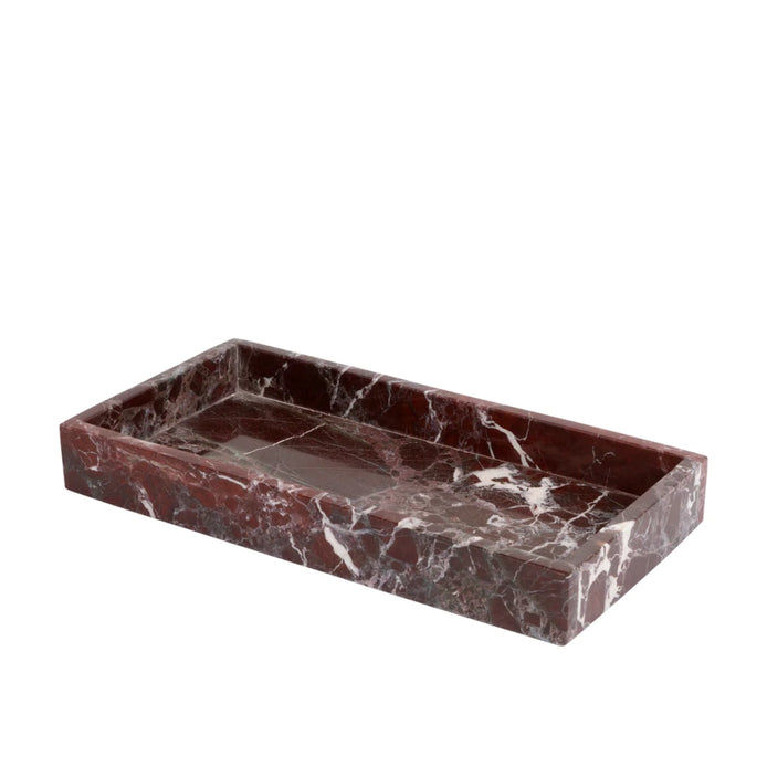 Burgundy Marble Rectangular Tray