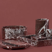 Burgundy Marble Square Tray
