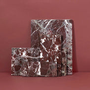 Burgundy Marble Square Tray