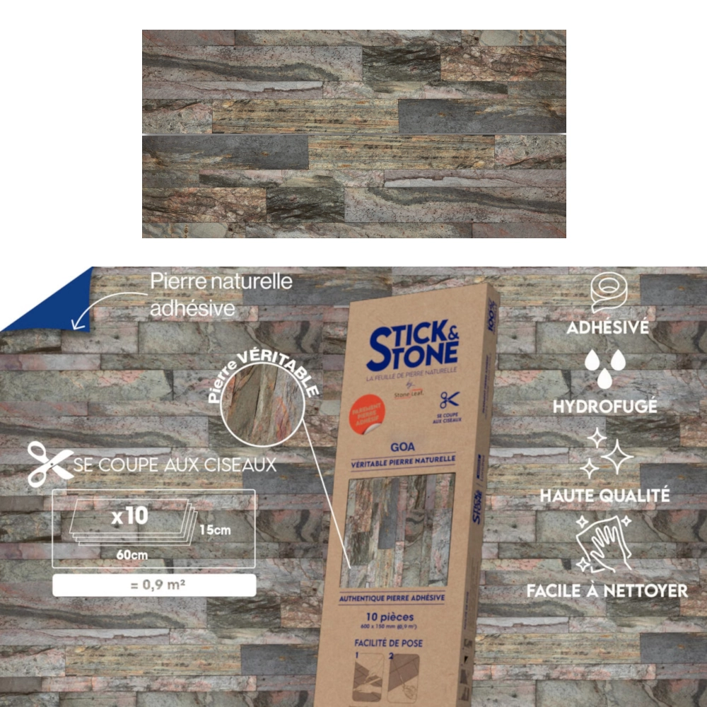 StoneLeaf Stick&Stone Goa Pack of 10 Sheets