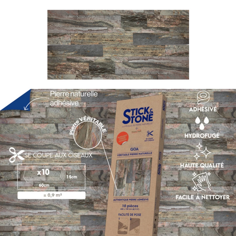 StoneLeaf Stick&Stone Goa Pack of 10 Sheets