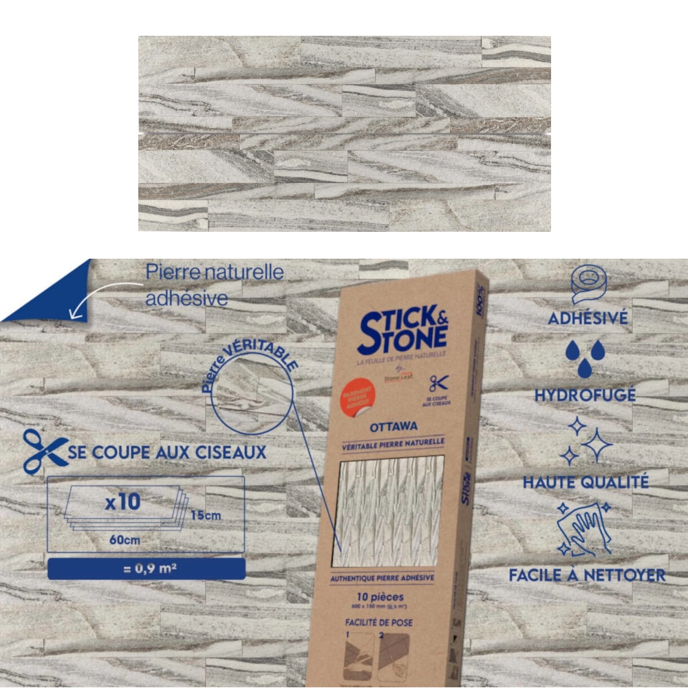 StoneLeaf Stick&Stone Ottawa Cladding Pack of 10 Sheets