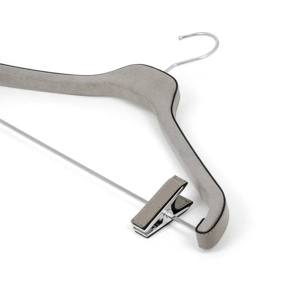 Coat and trouser hanger with clips