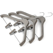 Coat and trouser hanger with clips