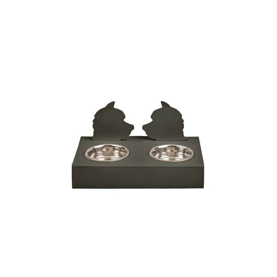 Recycled Leather Dog Bowls Holder — Protective Feeding Mat for Clean Floors